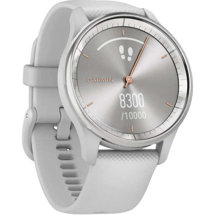 Смарт-часы GARMIN Vivomove Trend Silver Stainless Steel Bezel with Mist Gray Case and Silicone Band (010-02665-03)