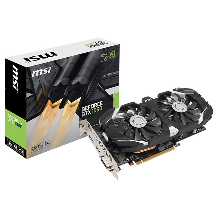 Відеокарта MSI GeForce GTX 1060 6GB GDDR5 192-bit OC (GTX 1060 6GT OC)