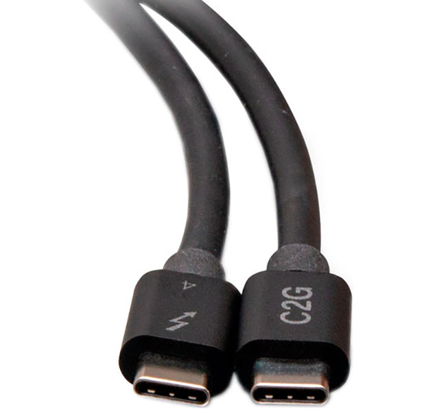 Кабель C2G USB-C Thunderbolt 4 Cable 0.8м Black (C2G28886)