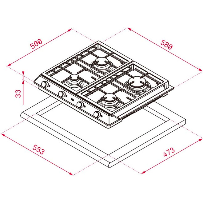 Варочная поверхность газовая TEKA EX 60.1 4G AI AL CI SS (40212205)