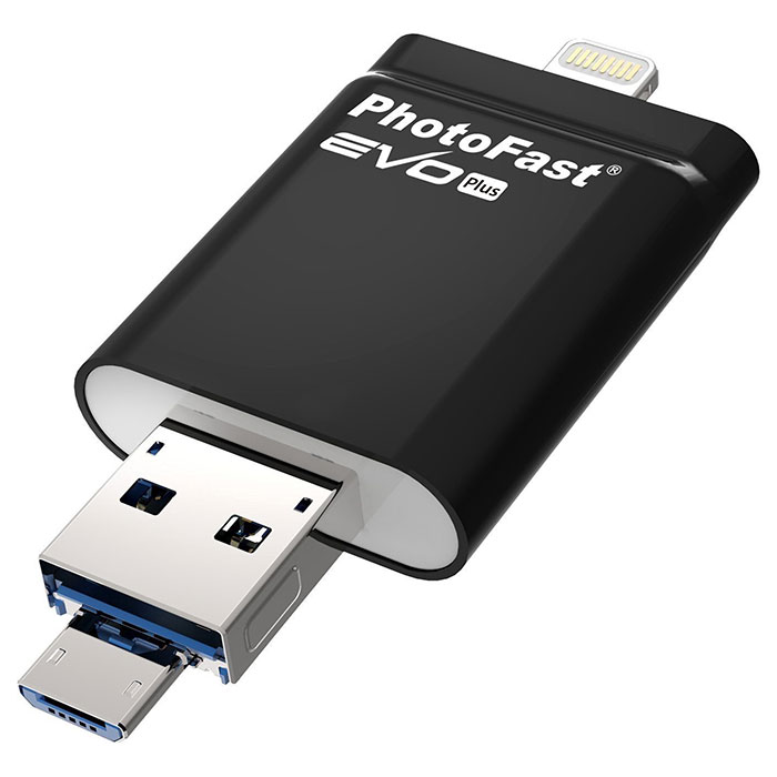 Флэшка PHOTOFAST i-FlashDrive EVO Plus 32GB Lightning/USB/Micro-B3.0 (IFDEVOPLUS32GB)