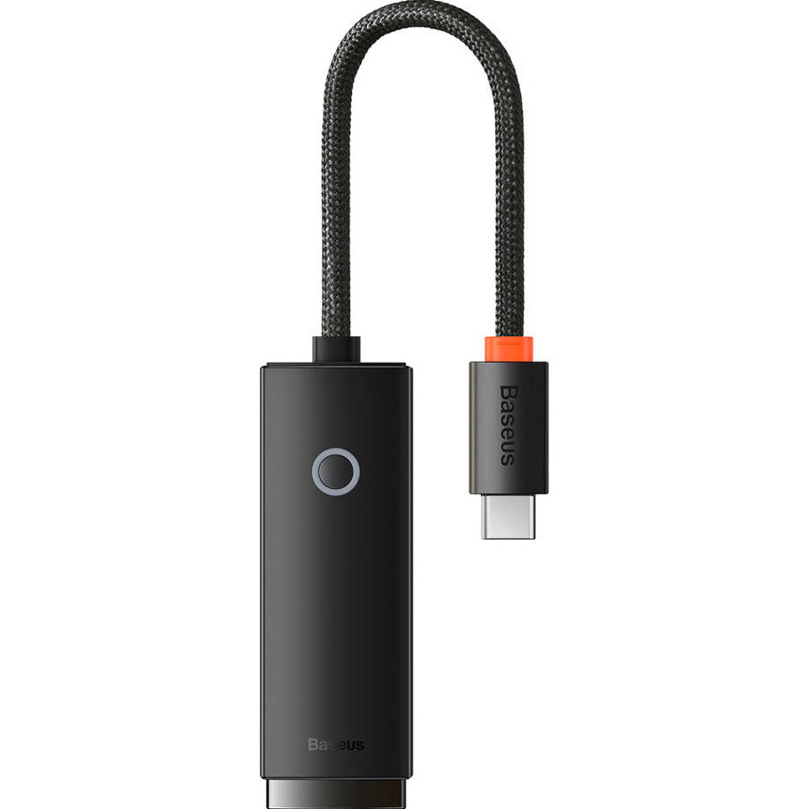 Мережевий адаптер BASEUS Lite Series Type-C to RJ45 Gigabit LAN Adapter Black (WKQX000301)
