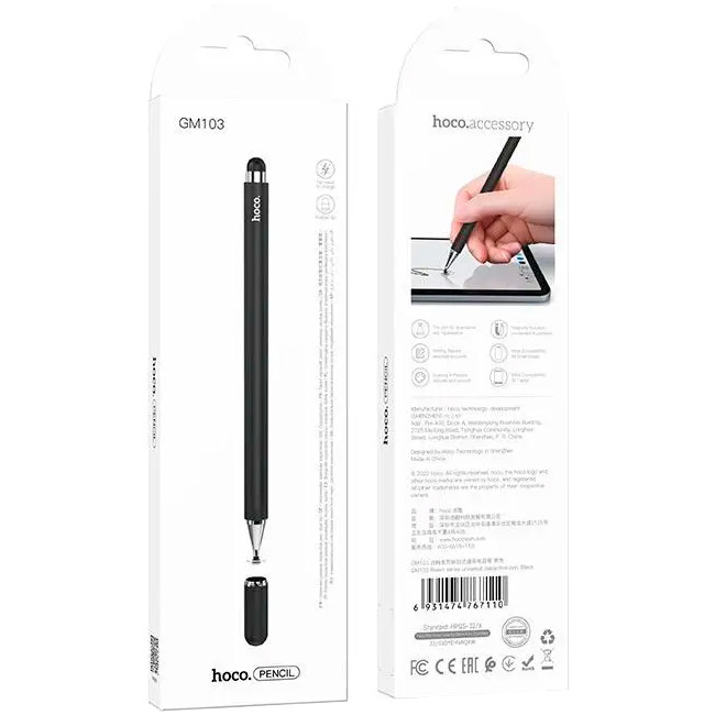 Стилус HOCO GM103 Fluent Series Universal Capacitive Pen White