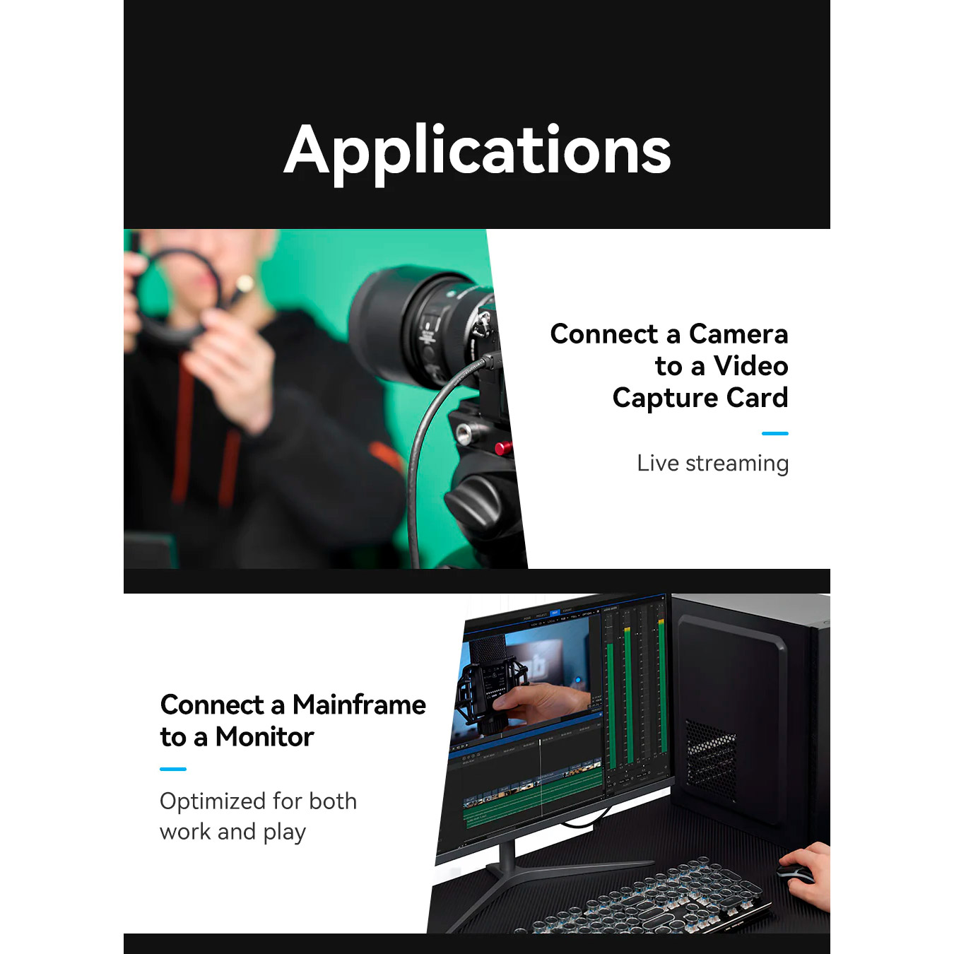 Кабель VENTION Micro-HDMI - HDMI v2.0 2м Black (AGIBH)