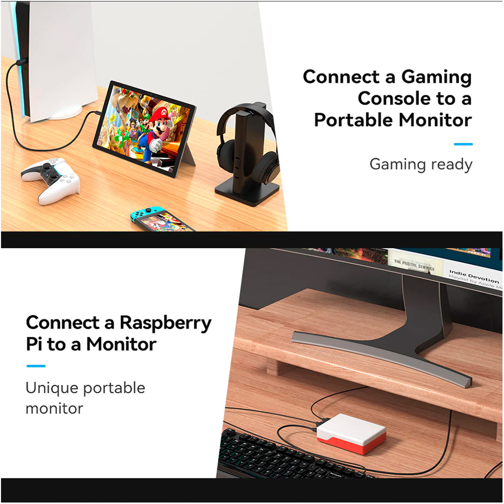 Кабель VENTION Micro-HDMI - HDMI v2.0 2м Black (AGIBH)