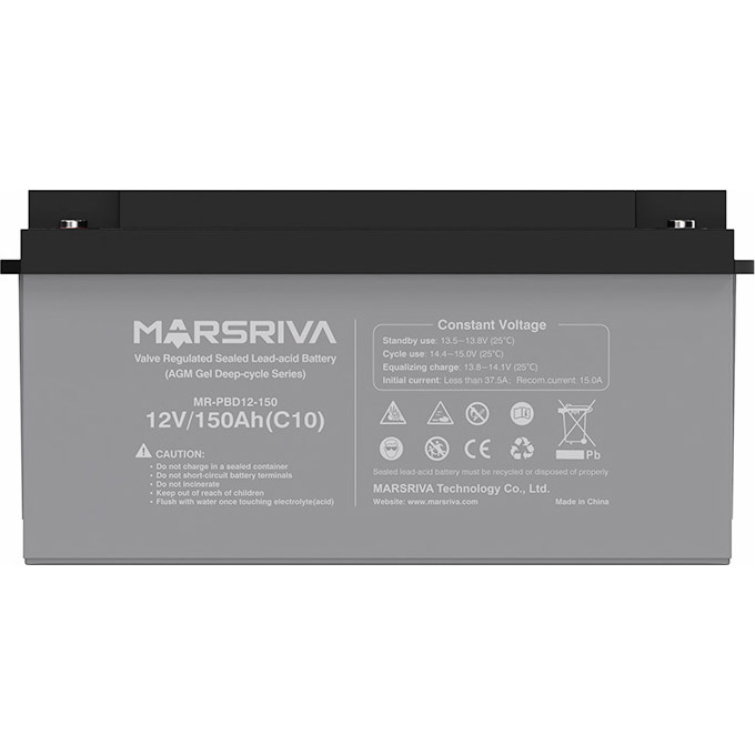 Акумуляторна батарея MARSRIVA AGM Gel Deep-cycle 12V 150Ah (12В, 150Агод) (MR-PBD12-150)
