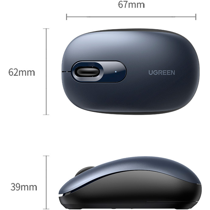Мышь UGREEN MU105 Portable Deep Blue (90550)