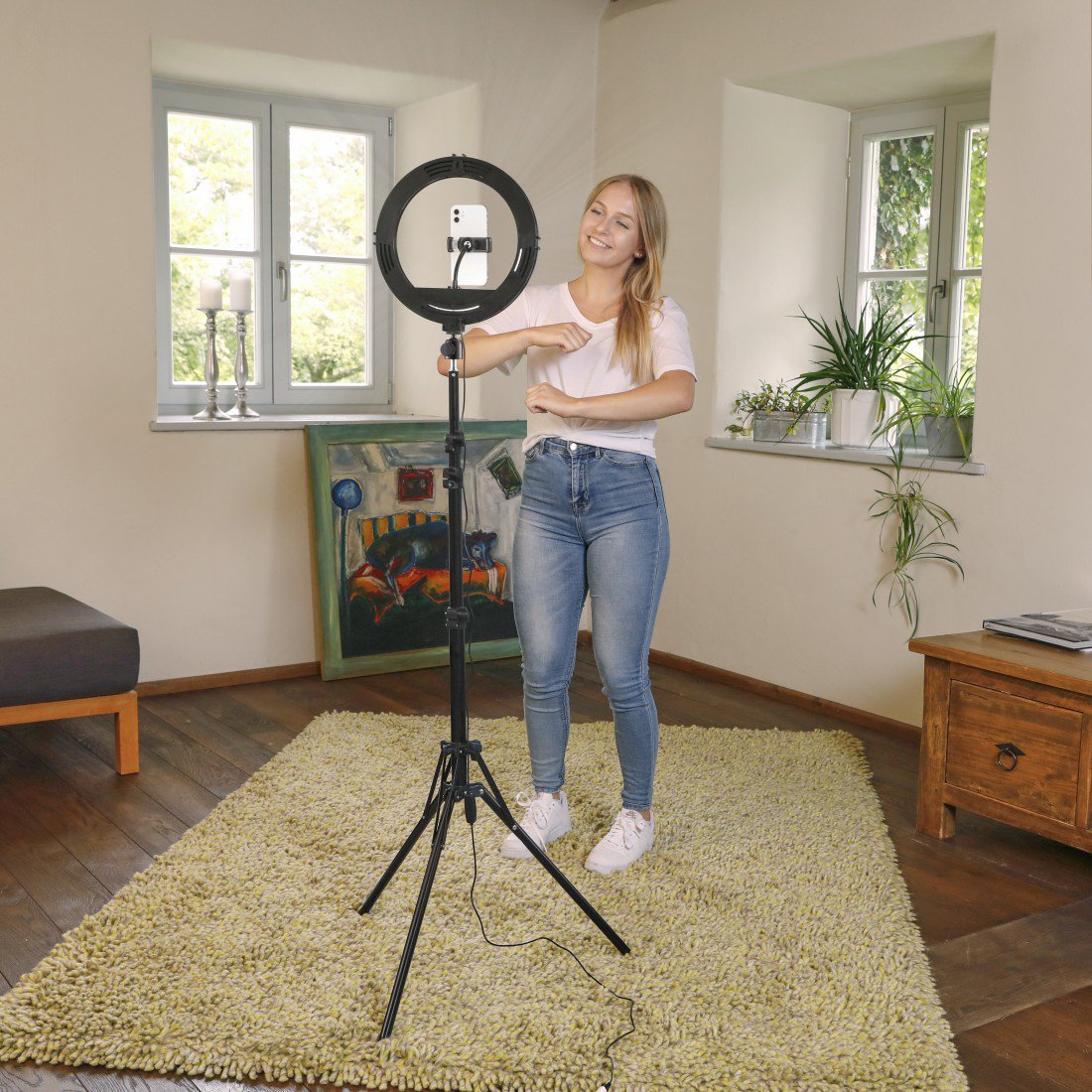 Кільцева LED лампа HAMA SpotLight Steady 120 II (00004659)
