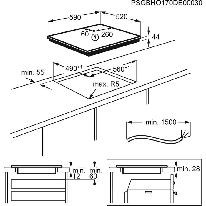 Варочная поверхность индукционная AEG IKB64410FB