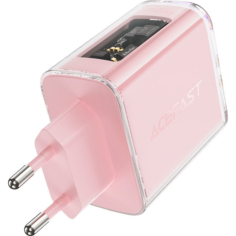 Зарядное устройство ACEFAST A45 Fast Charge Wall Charger GaN PD65W (2xUSB-C+1xUSB-A) Cherry Blossom