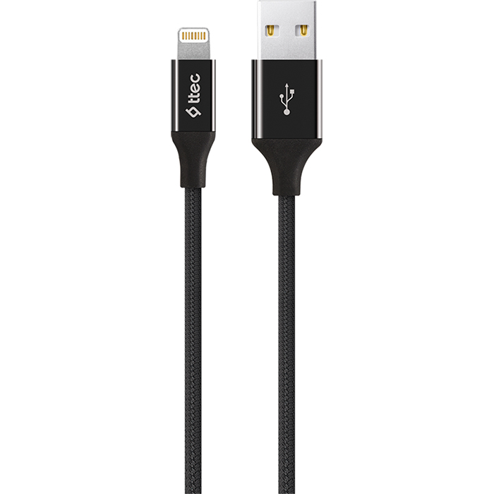 Кабель TTEC 2DK16 AlumiCable USB2.0 AM/Lightning 1.2м Black (2DK16S)