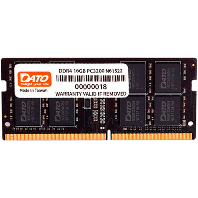 Модуль пам'яті DATO SO-DIMM DDR4 3200MHz 16GB (DT16G4DSDND32)