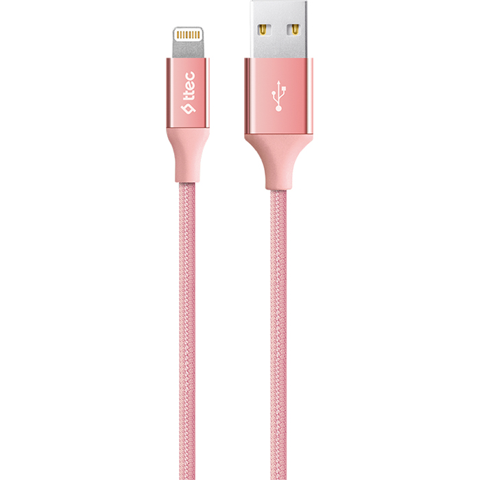 Кабель TTEC 2DK16 AlumiCable USB2.0 AM/Lightning 1.2м Rose Gold (2DK16RA)