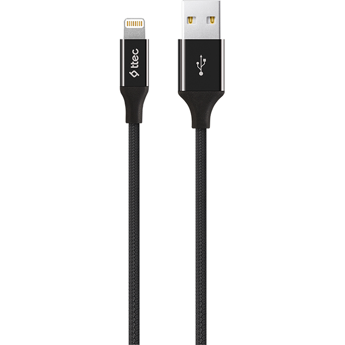 Кабель TTEC 2DK19 AlumiCable XL USB2.0 AM/Lightning 2м Black (2DK19S)
