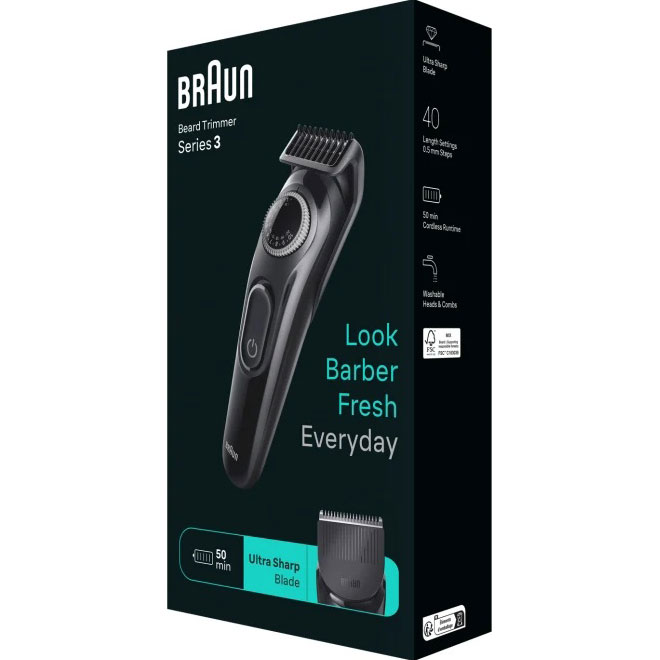 Триммер для бороды и усов BRAUN BeardTrimmer BT3420 (80708181)