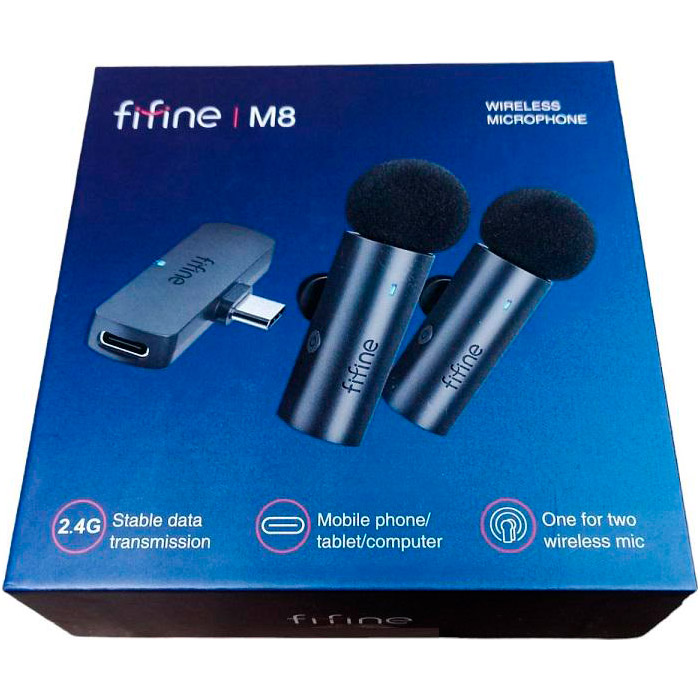 Микрофон-петличка беспроводной FIFINE M8