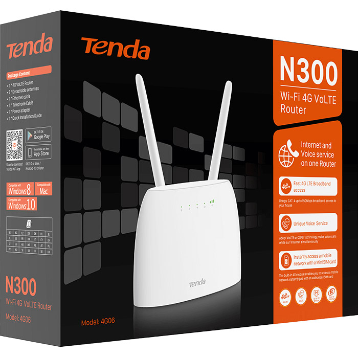 4G Wi-Fi роутер TENDA 4G06