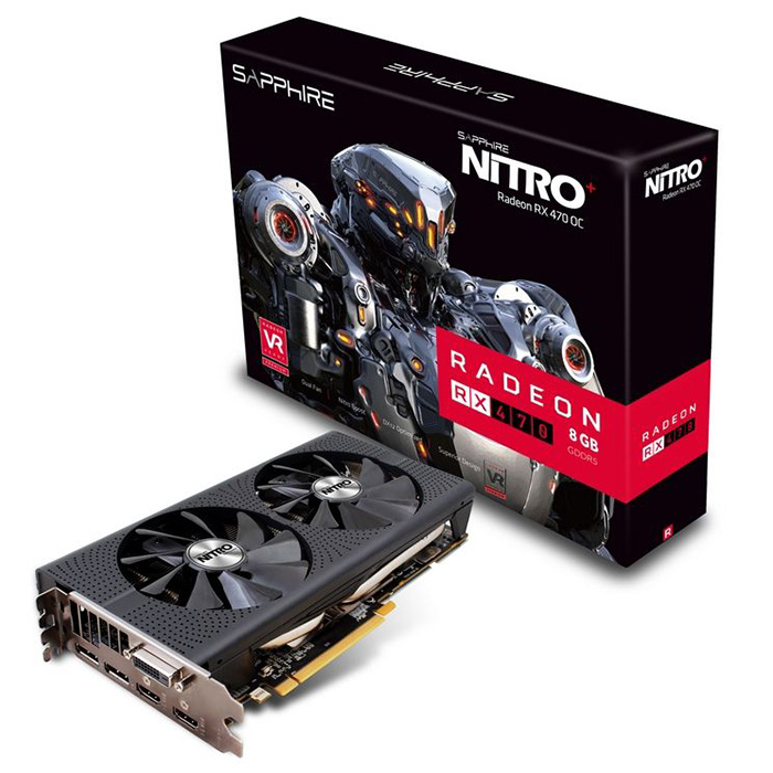 Відеокарта SAPPHIRE Radeon RX 470 8GB GDDR5 256-bit Dual-X Nitro+ OC (11256-02-20G)