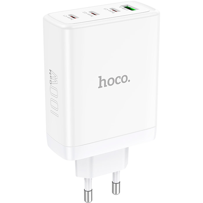 Зарядное устройство HOCO N31 Leader 1xUSB-A, 3xUSB-C, PD100W, QC3.0 White (6931474784179)