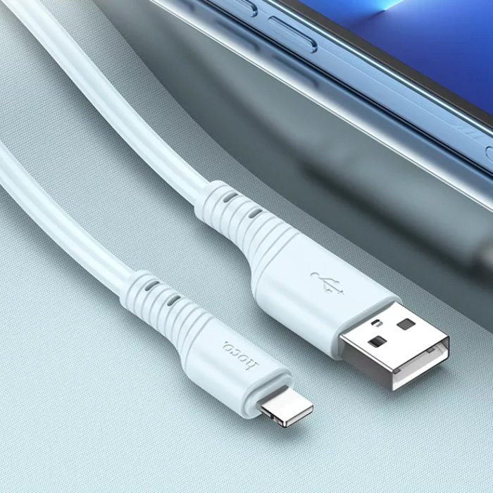 Кабель HOCO X97 Crystal Color USB-A to Lightning 1м Light Blue