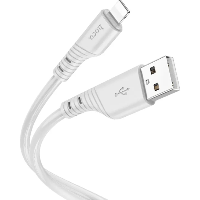 Кабель HOCO X97 Crystal Color USB-A to Lightning 1м Light Gray