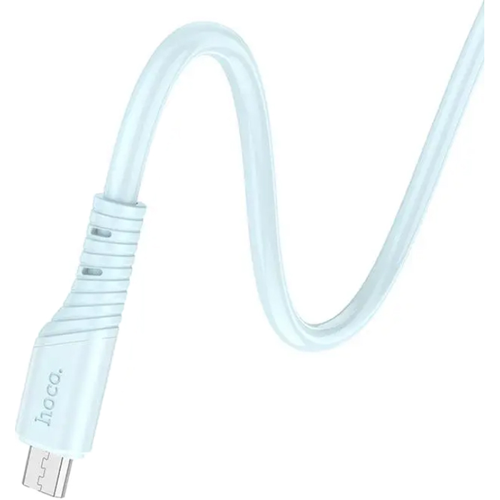 Кабель HOCO X97 Crystal Color USB-A to Micro-USB 1м Light Blue