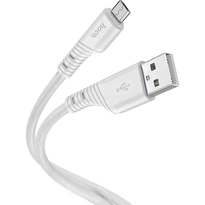 Кабель HOCO X97 Crystal Color USB-A to Micro-USB 1м Light Gray