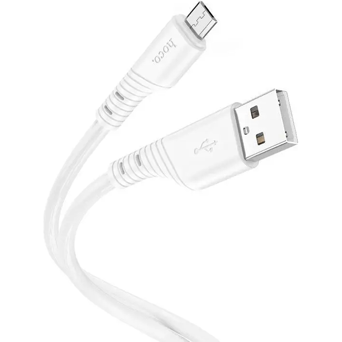 Кабель HOCO X97 Crystal Color USB-A to Micro-USB 1м White