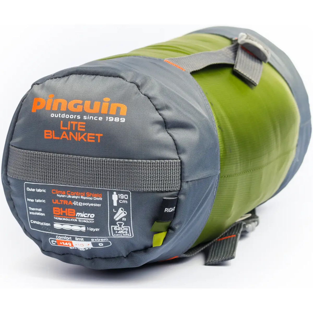 Спальник-ковдра PINGUIN Lite Blanket 190 (14°C/10°C) Khaki Right (229448)