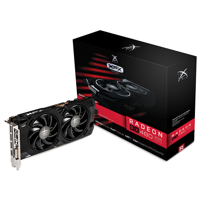 Відеокарта XFX Radeon RX 480 4GB GDDR5 256-bit Black Edition (RX-480P4LFB6)