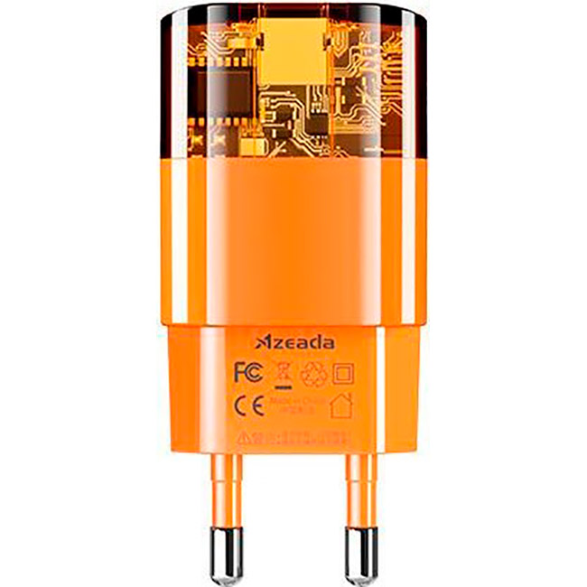 Зарядное устройство PRODA Azeada PD-A88 1xUSB-A, 1xUSB-C, 33W Orange