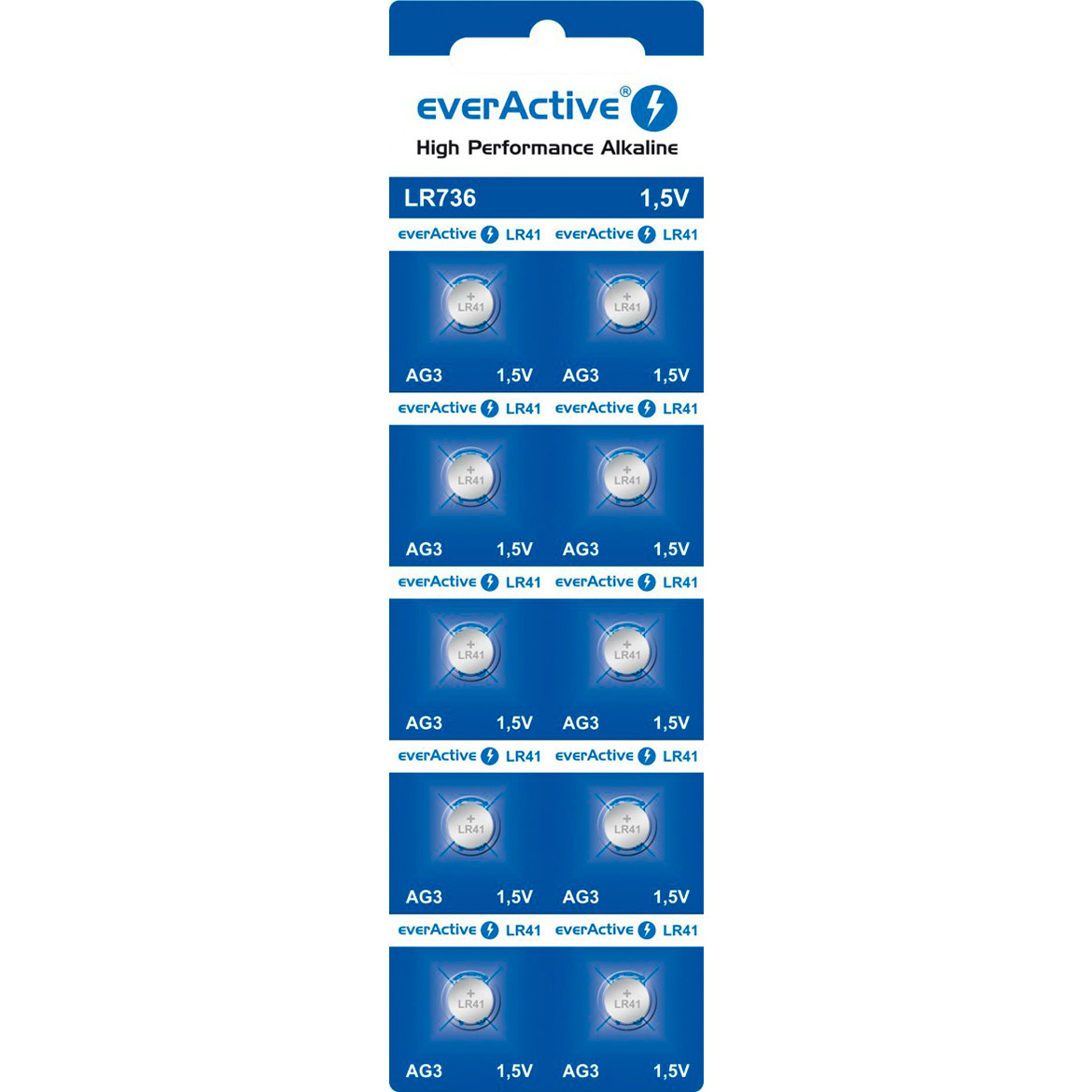Батарейка EVERACTIVE High Perfomance Alkaline LR41 10шт/уп (LR736)