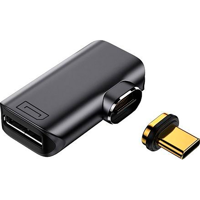 Адаптер POWERPLANT Magnetic USB Type-C (M) - DisplayPort (F) USB-C - DisplayPort Black (CA914265)