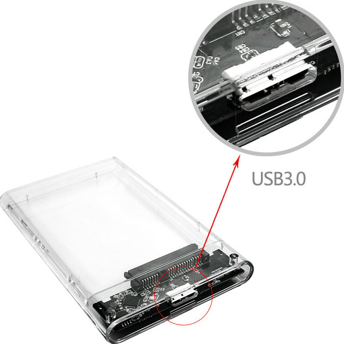 Карман внешний DYNAMODE DM-CAD-25316 2.5" SATA to USB 3.0 Transparent