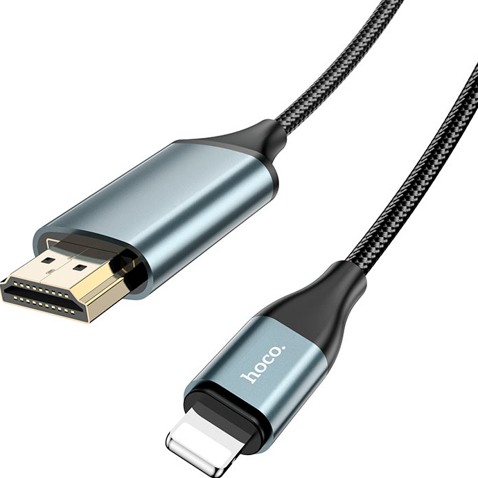 Кабель HOCO UA15 Lightning to HDMI MHL Lightning - HDMI 2м Gray (6931474750365)