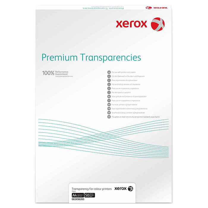 Прозрачная плёнка XEROX Premium Transparencies A4 50л (003R98205)
