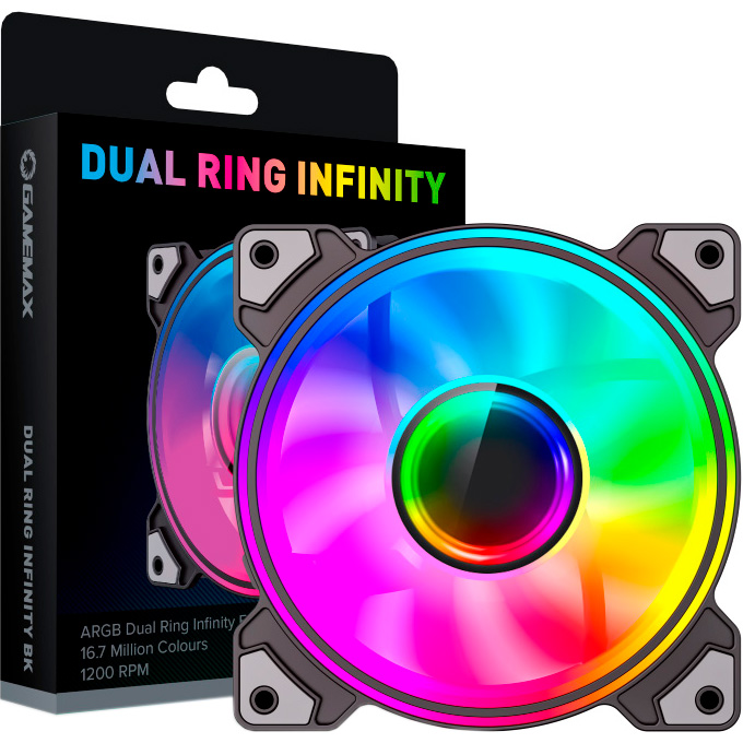 Вентилятор GAMEMAX Dual Ring Infinity Black (DUAL RING INFINITY BK)