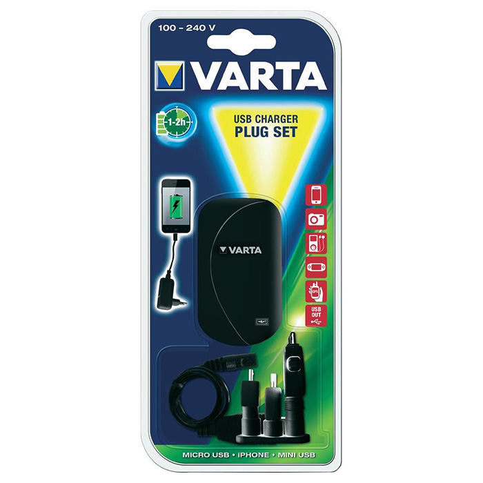 Зарядное устройство VARTA V-Man Plug Set (57057 201 401)
