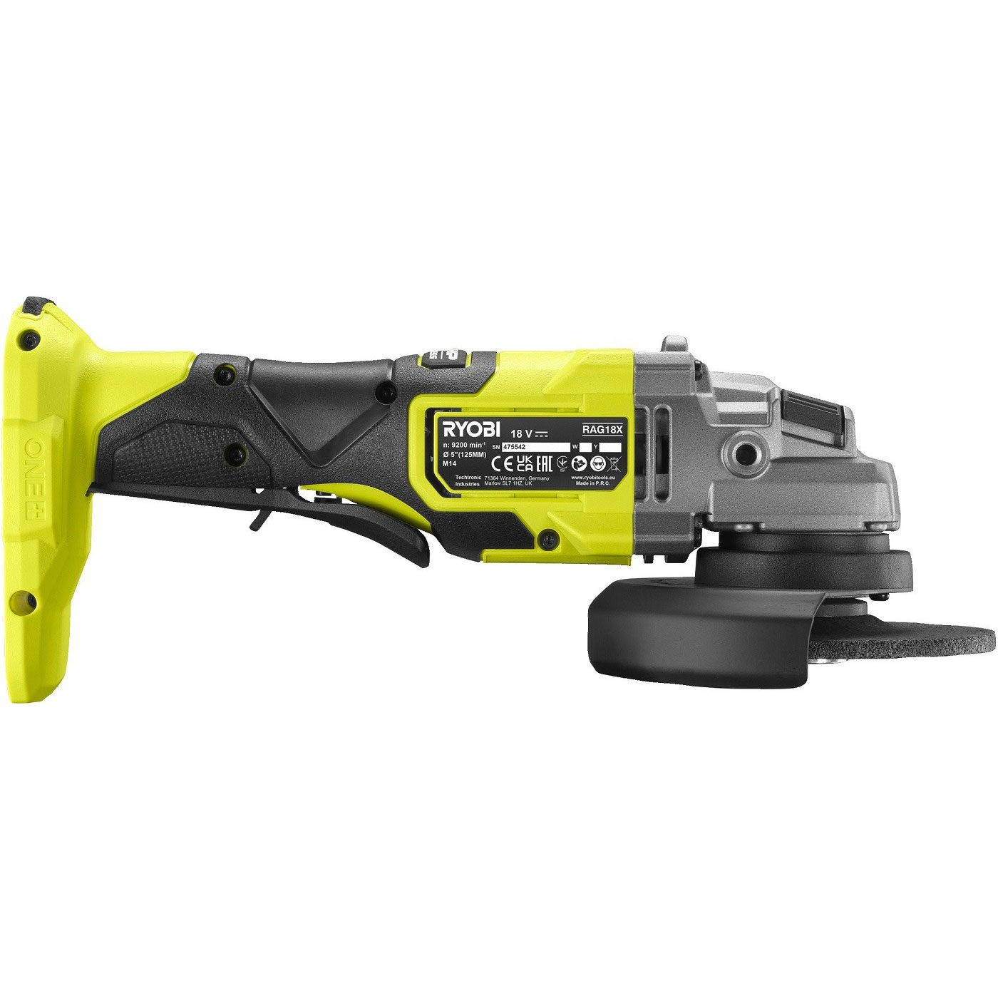 Акумуляторна кутова шліфувальна машина RYOBI RAG18X-1C40S (5133005614)