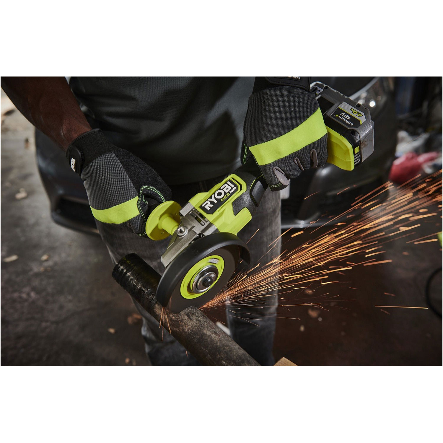 Акумуляторна кутова шліфувальна машина RYOBI RAG18X-1C40S (5133005614)