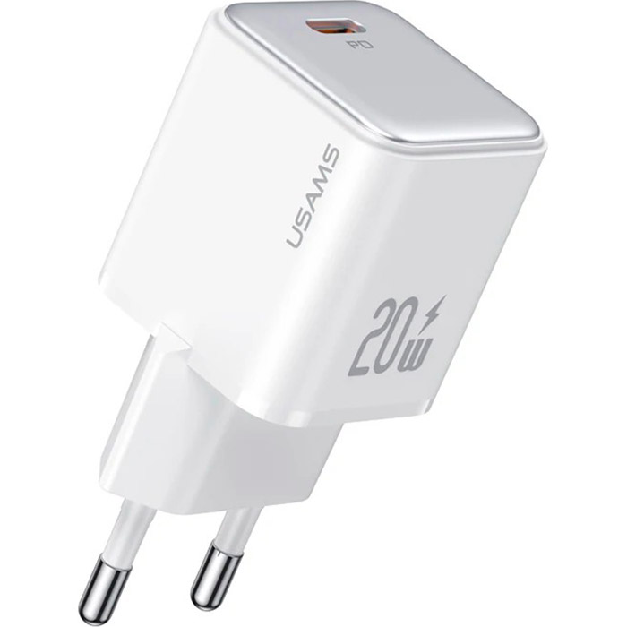 Зарядное устройство USAMS US-CC183 X-ron Single USB PD20W Fast Charger White (CC183TC02)