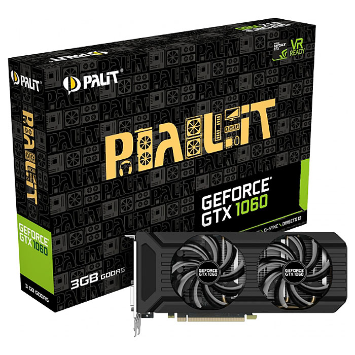 Відеокарта PALIT GeForce GTX 1060 3GB GDDR5 192-bit Dual (NE51060015F9-1061D)