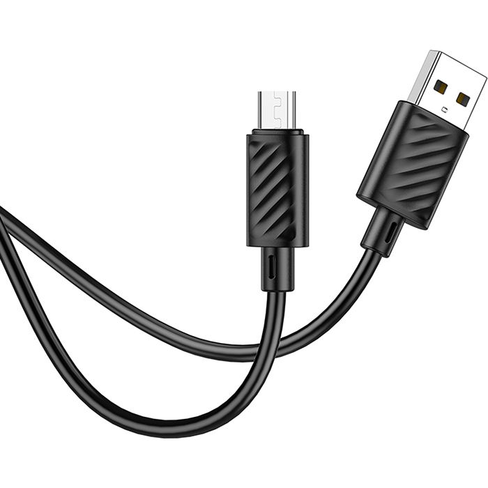 Кабель HOCO X88 Gratified USB-A to Micro-USB 1м Black