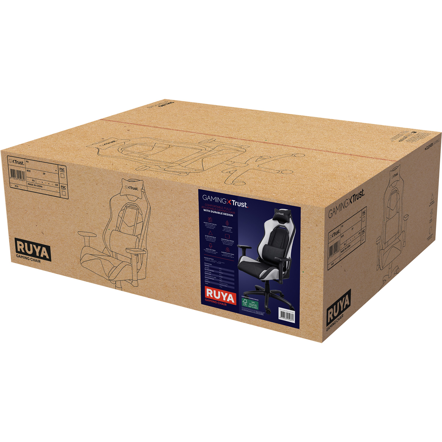 Крісло геймерське TRUST Gaming GXT 714 Ruya White (25065)