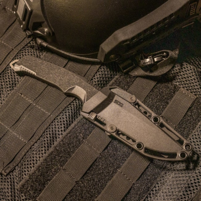 Нож SOG Trident FX Partially Serrated Blackout (17-12-02-57)