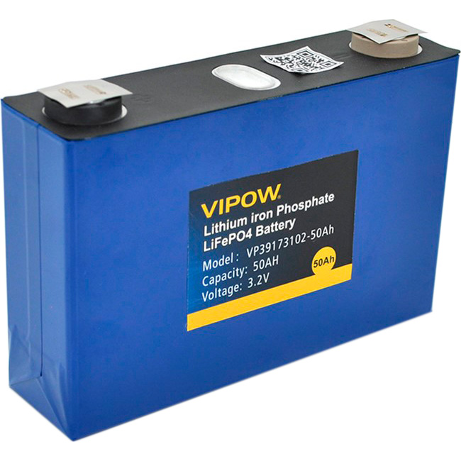 Аккумуляторная батарея VIPOW LiFePO4 3.2V-50Ah (3.2В, 50Ач, BMS)