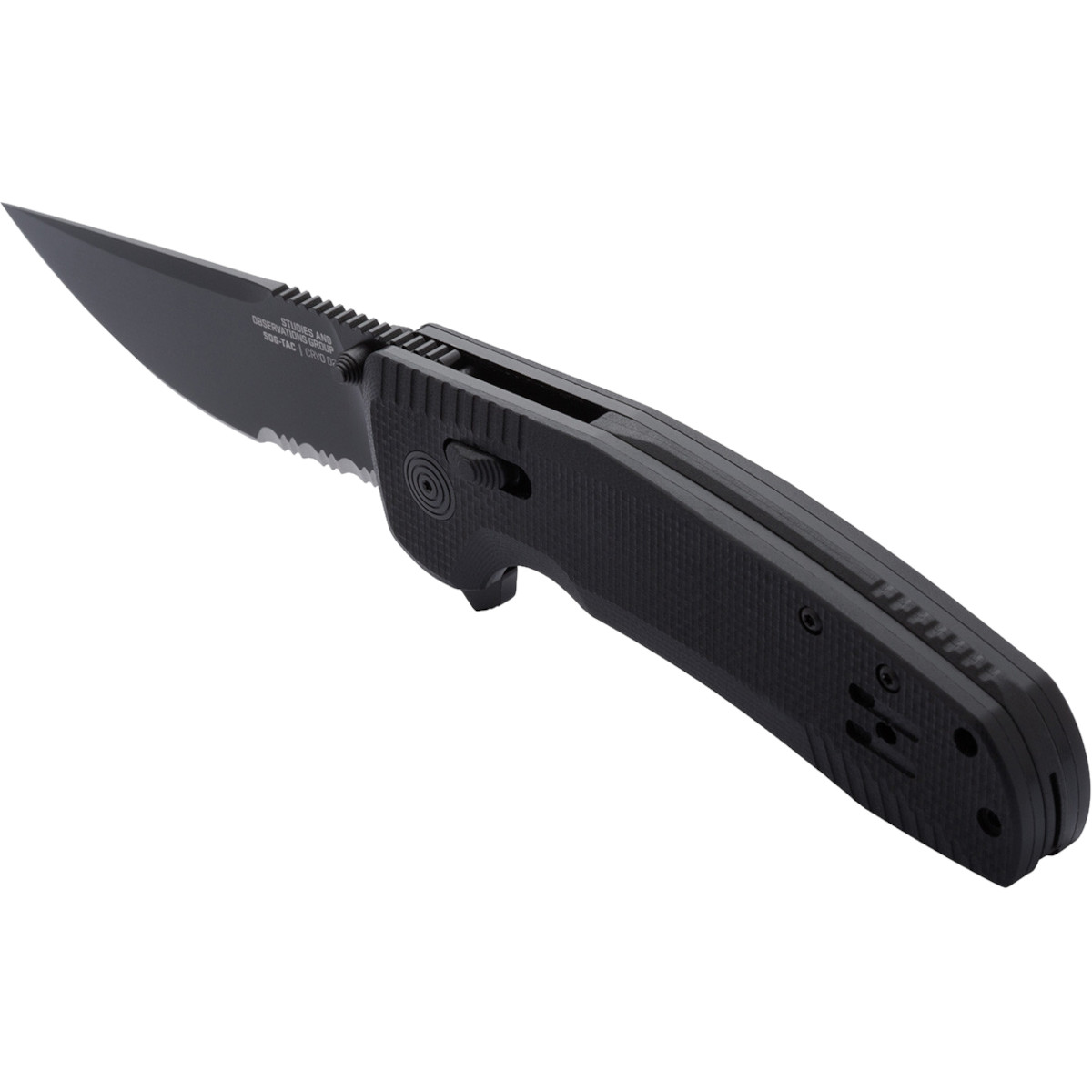 Складаний ніж SOG SOG-Tac XR Partially Serrated Black (12-38-03-41)
