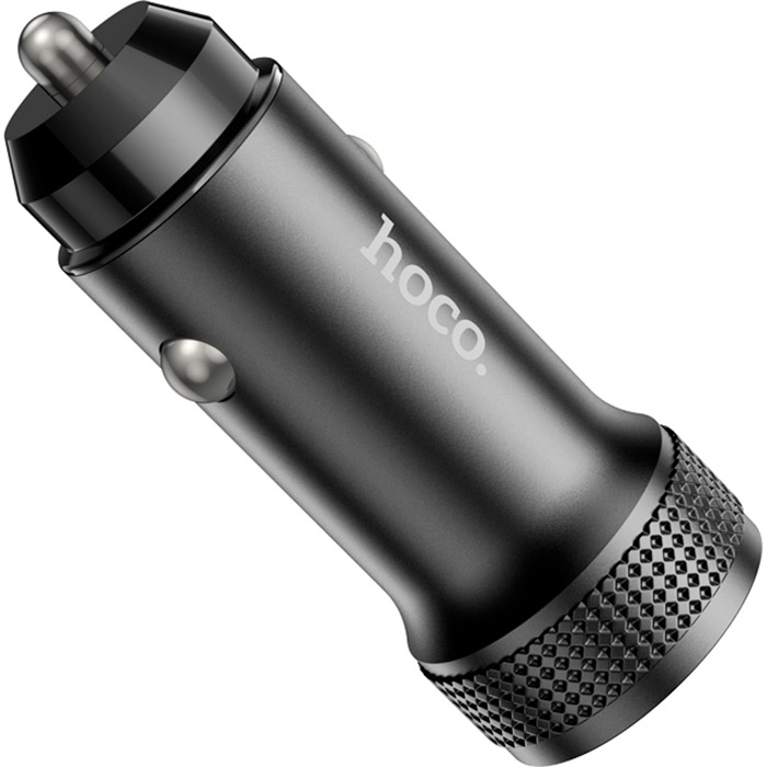 Автомобільний зарядний пристрій HOCO Z49 Level DualPort 2xUSB-A, QC3.0 18W Black (6931474795601)