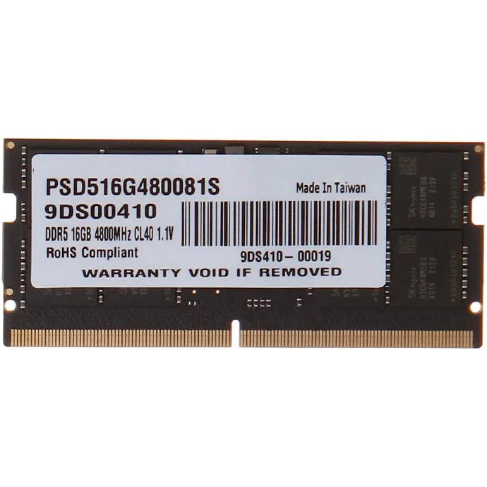 Модуль памяти PATRIOT Signature Line SO-DIMM DDR5 4800MHz 16GB (PSD516G480081S)