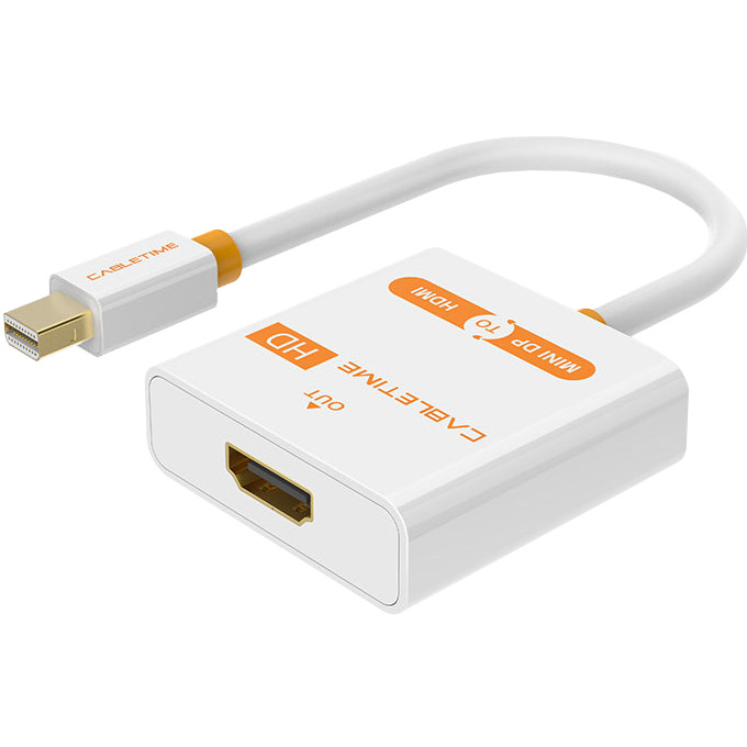Адаптер CABLETIME Mini DisplayPort - HDMI White (CP27B)